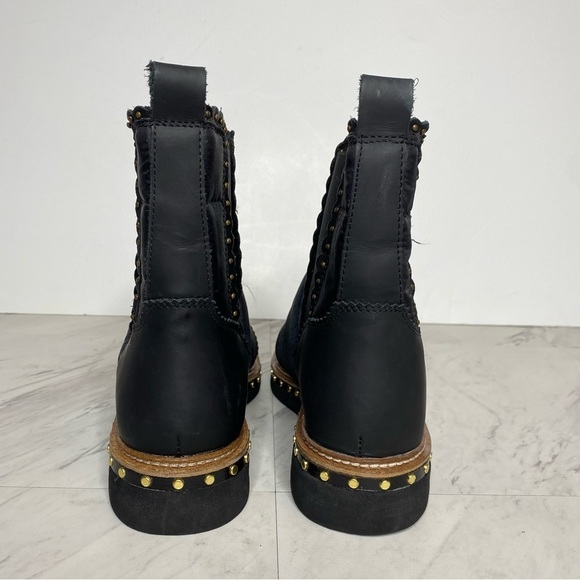 New! Free People Atlas Black Puffer Studded Chelsea Boot 9 - Picture 3 of 16
